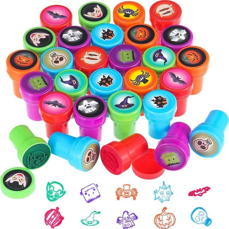 Assorted Stamps for Kids Self-Ink Teacher Stamps Party Favor Children Treasure Box Prize Classroom Easter Egg Stuffers Toys Gift