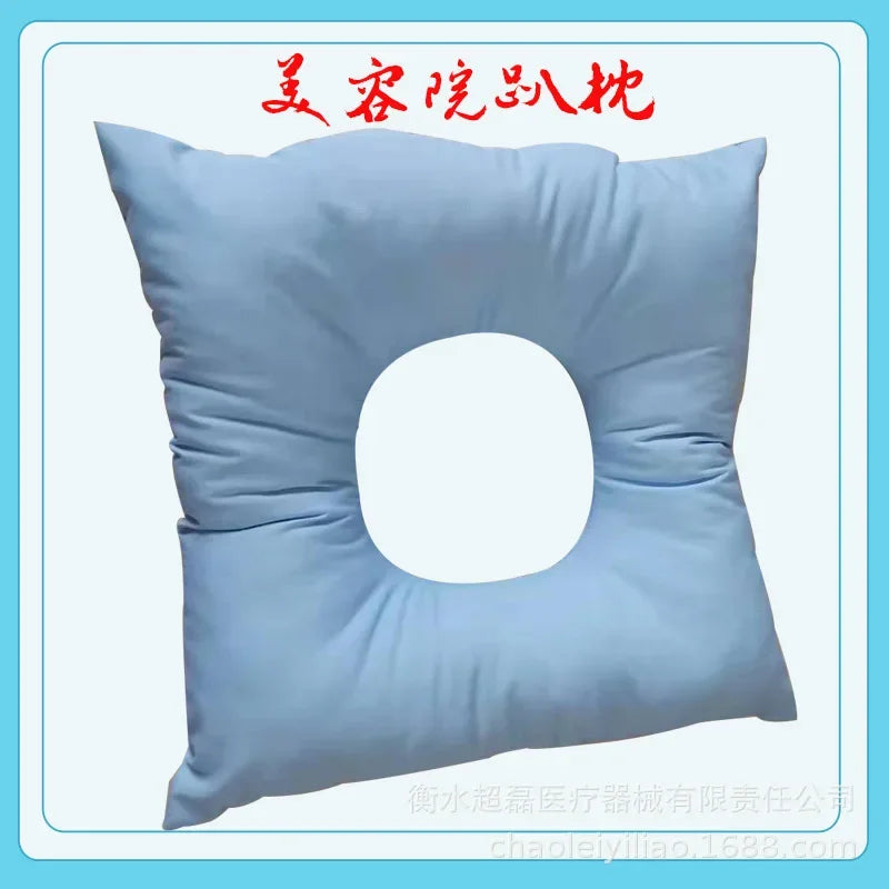 1PC Massage Pillow Face Down With Hole Square Back Neck Rest SPA Bed Table Cushion U Shape Washable Resuable Soft Cotton Pad