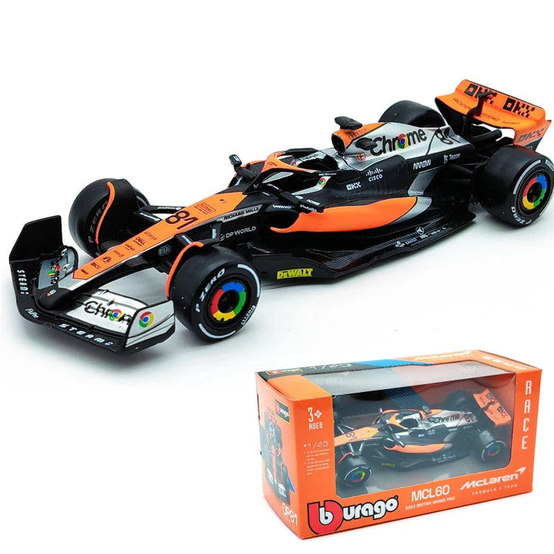 Bburago 1:43 Aston Martin AMR23 Mercedes W14 Red Bull RB19 Miami GP Ferrari SF23 Alpine A523 F1 Model Formula Car Static Racing