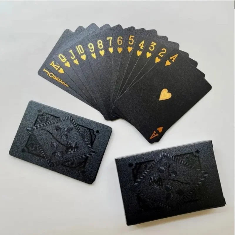 Color Black Gold Playing Card Game Card Group Waterproof Poker Suit Magic Dmagic Package Board Game Gift Collection