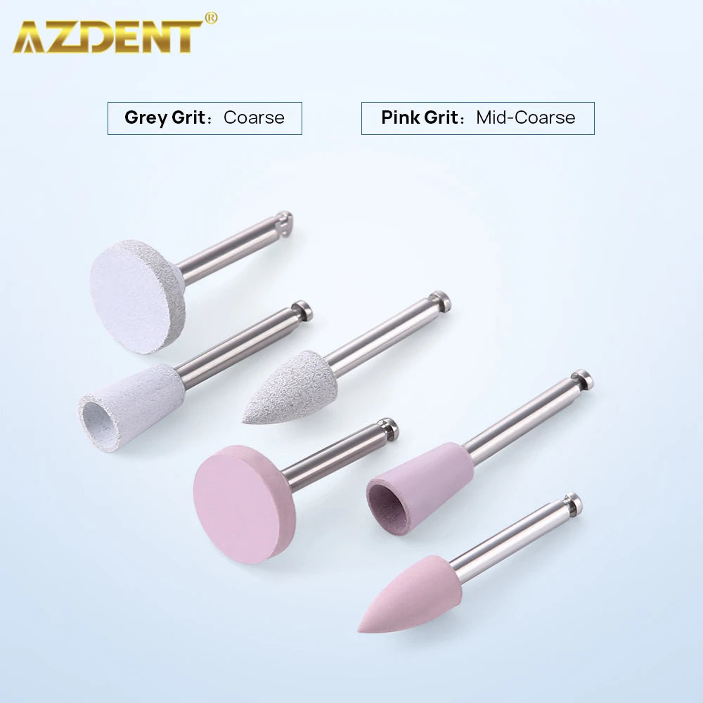 AZDENT 12PCS/Box Dental Composite Polishing Kit RA 2.35mm Polisher for Low Speed Hanpiece Porcelain Natural Teeth Nail Polishing