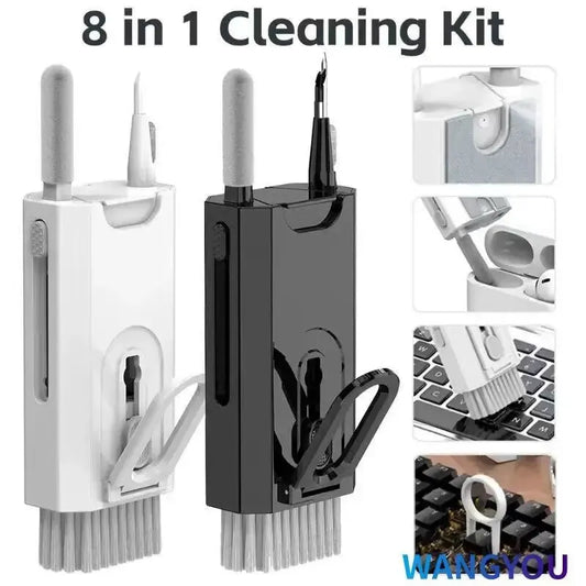 8 in 1 Computer Cleaning Kit Camera Tablet Microfiber Screen Cleaner Tools Earphone Cleaning Brush Keycap Puller Card Taking