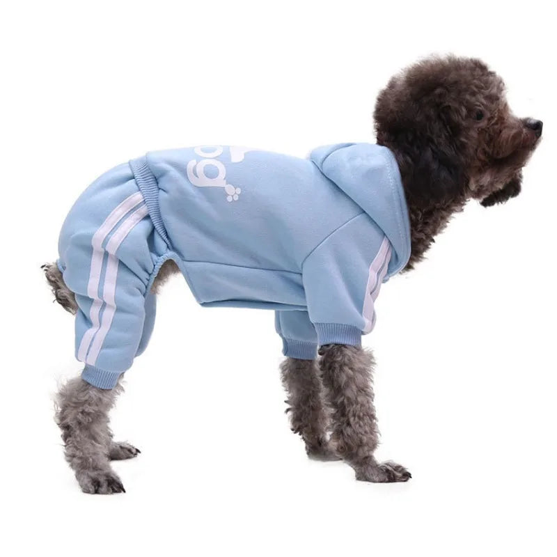 Autumn Winter Dog Clothes Adidog Jumpsuit Warm Puppy Pet Clothes Dog Hoodies Sweatshirt Yorkie French Bulldog Clothing Dog