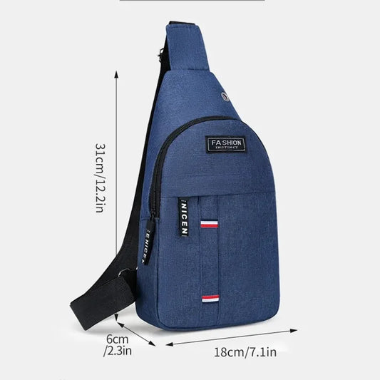 Chest Bag Man Messenger Bag New Nylon Canvas Casual Sports Travel Chest Bag Single Shoulder MEN'S Style