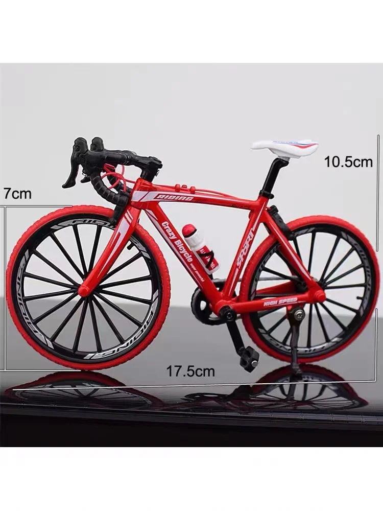 1:10 Mini Finger Mountain Alloy Bicycle Diecast Model Metal Bike Racing Toy Bend Road Simulation Collection Toys for Childrens