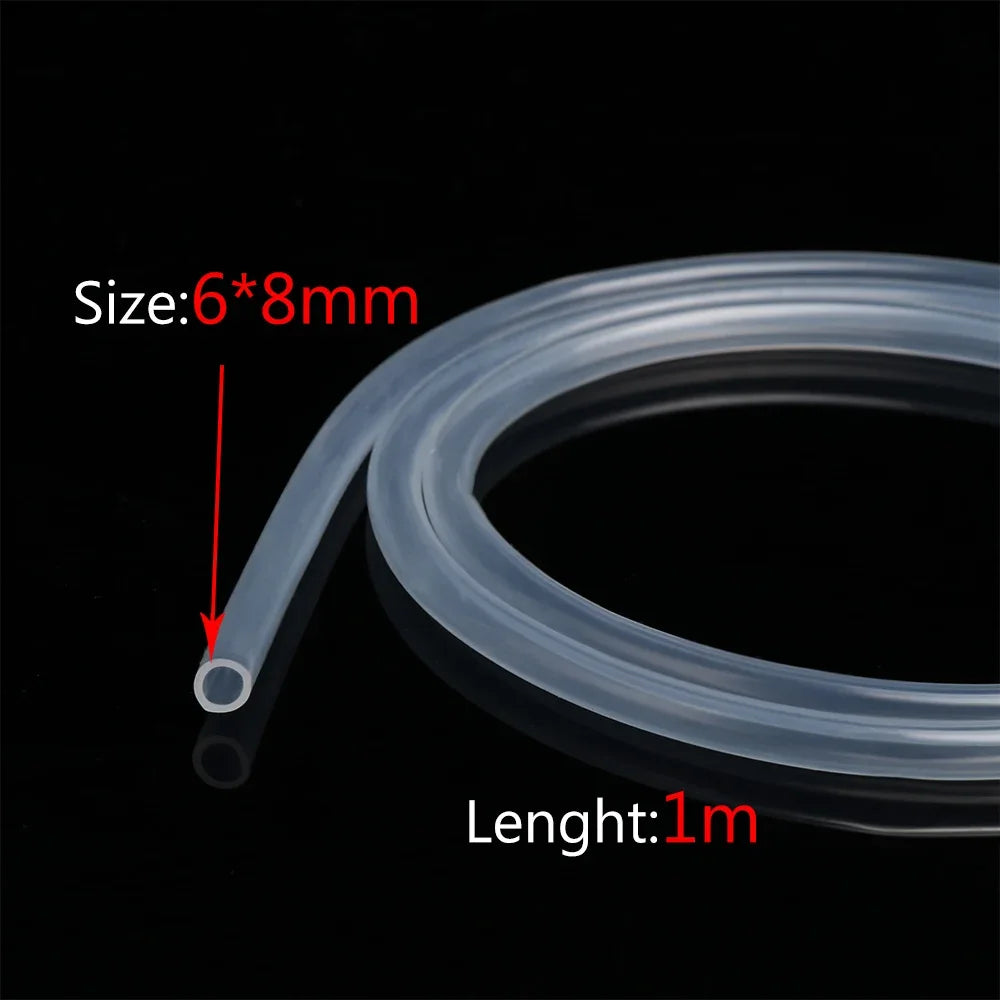 1M / 5M 10M Food Grade Clear Transparent Silicone Rubber Hose 4 5 6 7 8 9 10 11 12 14 16 mm Out Diameter Flexible Silicone Tube