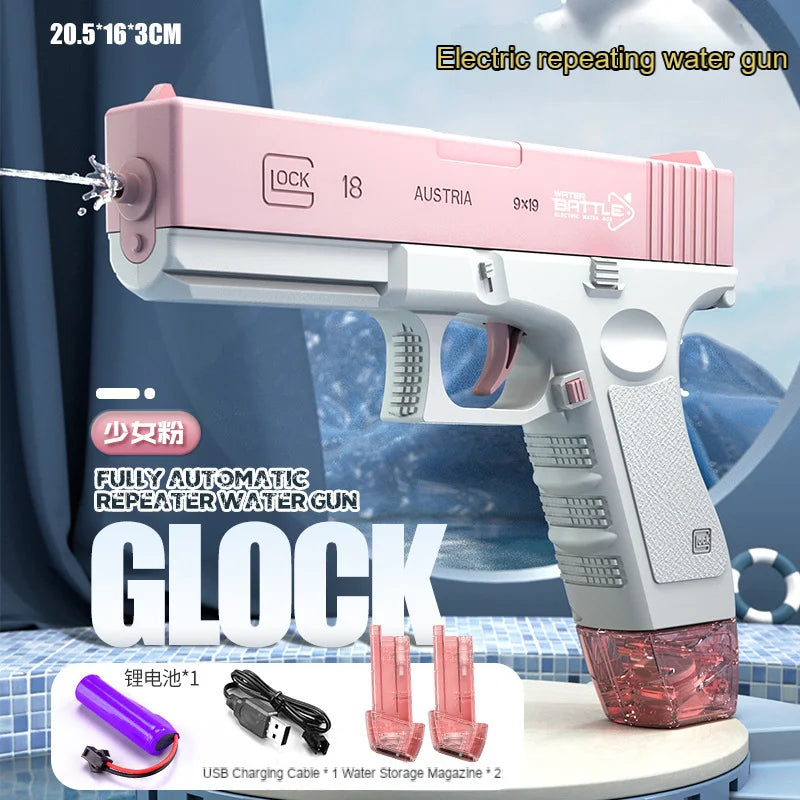 2024 New Summer Hot M416 Water Gun Electric Pistol Shooting Toy Full Automatic Outdoor Beach Toy For Kids Pistola De Agua Gift