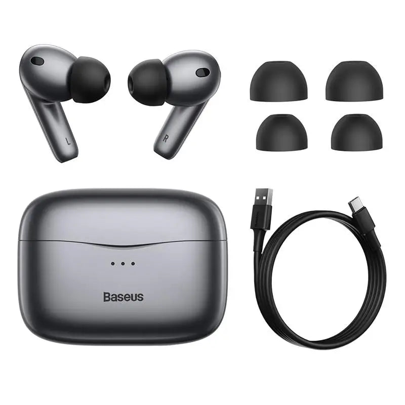 Baseus SIMU S2 Earphones True Wireless Bluetooth 5.0 Headphones TWS ANC Earbuds Active Noise Cancellation Fone Headset Gamer Pro