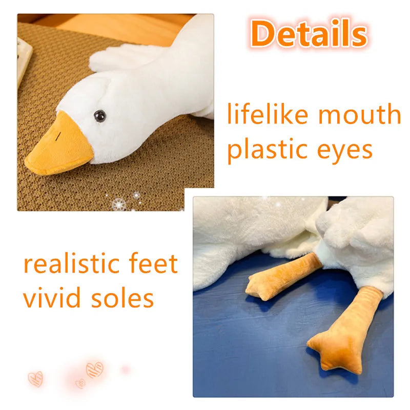 50/130CM Hot Goose Plush Stuffed Soft Duck Sleeping Pillow Sofa Cushion Kids Girlfriend Birthday Gift