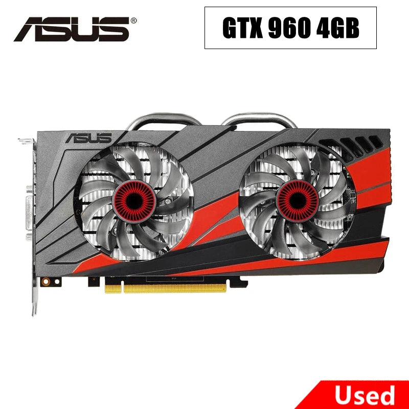 2024 Used ASUS Graphic Card GTX 960 4GB 128Bit GDDR5 Video Cards GTX960 GPU