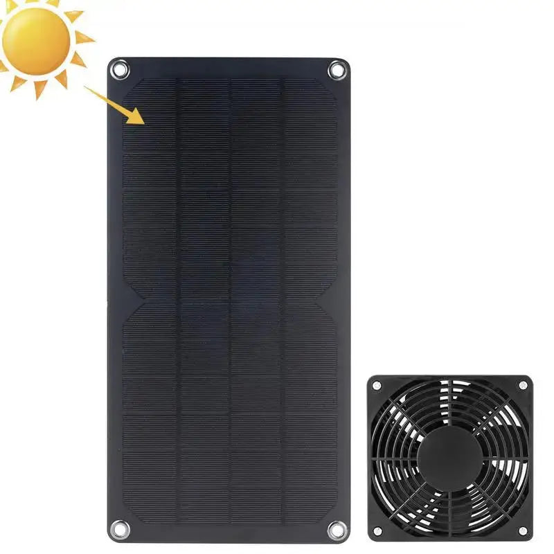 30W Monocrystalline Solar Panel DC5521 Output Charge 12V Battery PV Plate Pet Exhaust Fan Chicken Dog Cat Solar Air Flow Fan