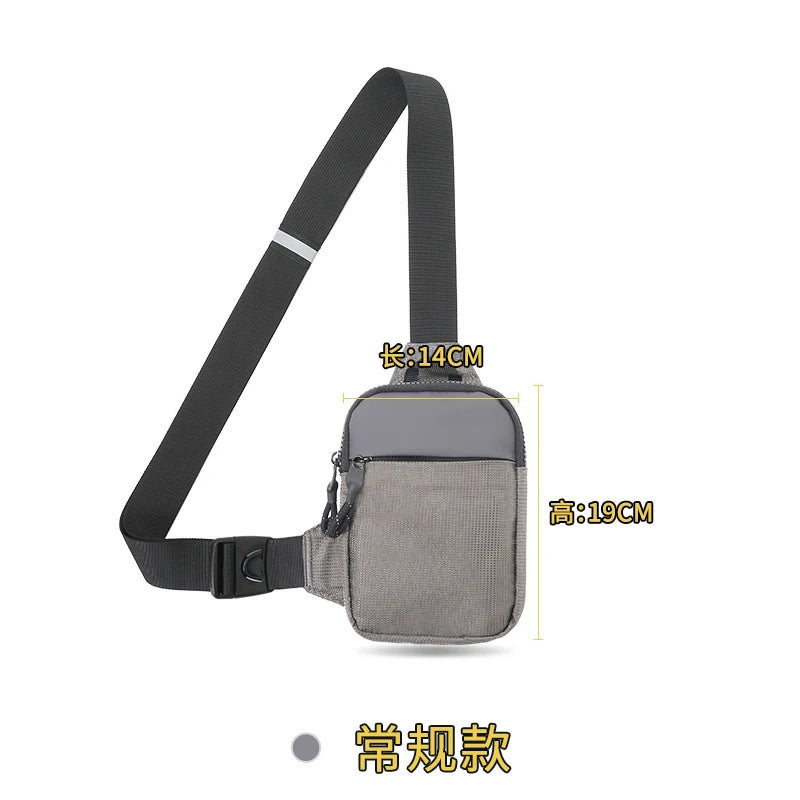 2024 New Sports Chest Bag Men's Ultra-small Mobile Phone Messenger Bag Waist Bag Multi-function Carry-on Bag