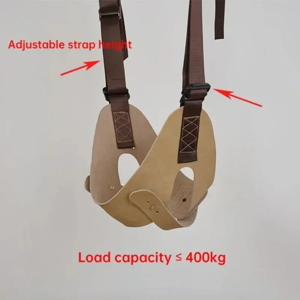 Adjustable Cervical Traction Belt Leather Suspension Neck Strengthening Stretch Frame Home Outdoor Correction Neck Joint Sling