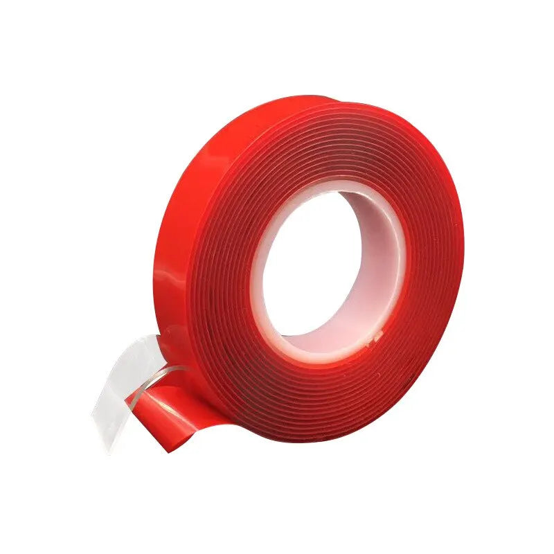 2pc Ultra Thin Transparent Red Film Double Sided Tape With HighTemperature Resistance No Marks Waterproof Adhesion Strong Adhes