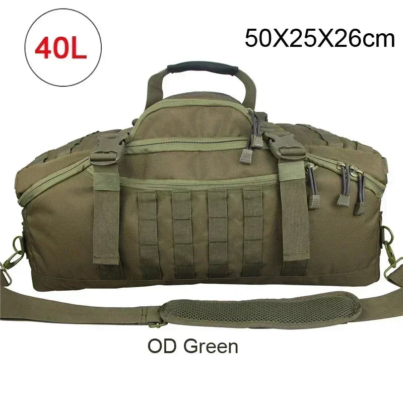 40L 60L 80L Sport Travel Bag Molle Tactical Backpack Gym Fitness Bag Large Duffle Bags for Camping Hunting Fishing