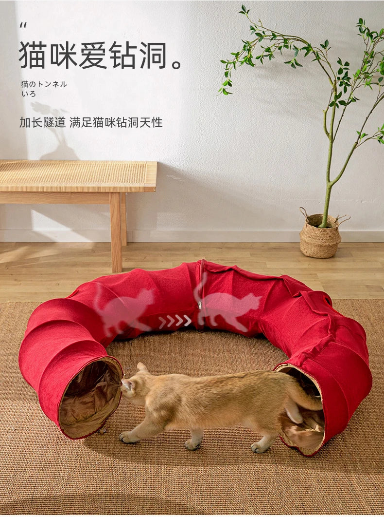 Cat Nest Tunnel Donut Cat a Facility for Children to Bore Tunnel Pet Supplies