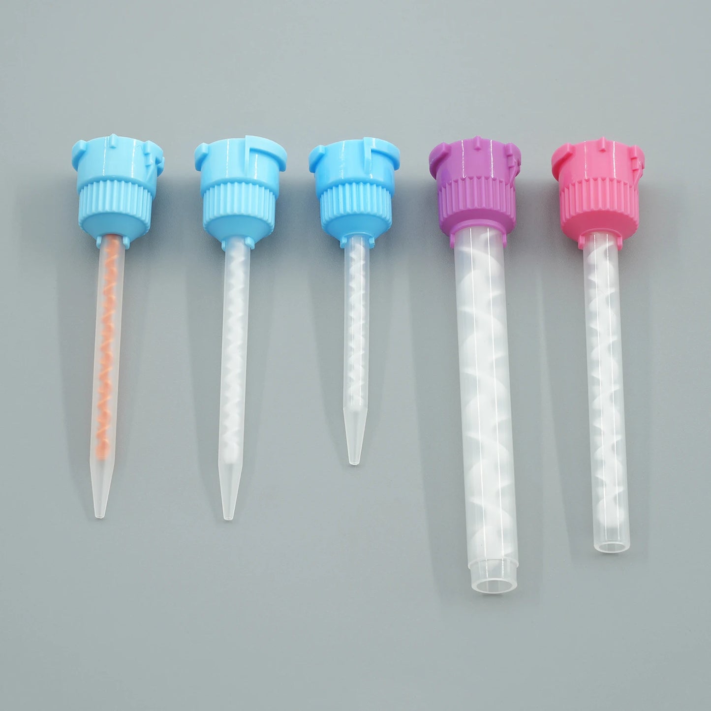 50pcs/Lot Dental Mixing Tips Impression Materials Lab Denture Color Tubes Disposable Silicone Rubber Dentistry Material