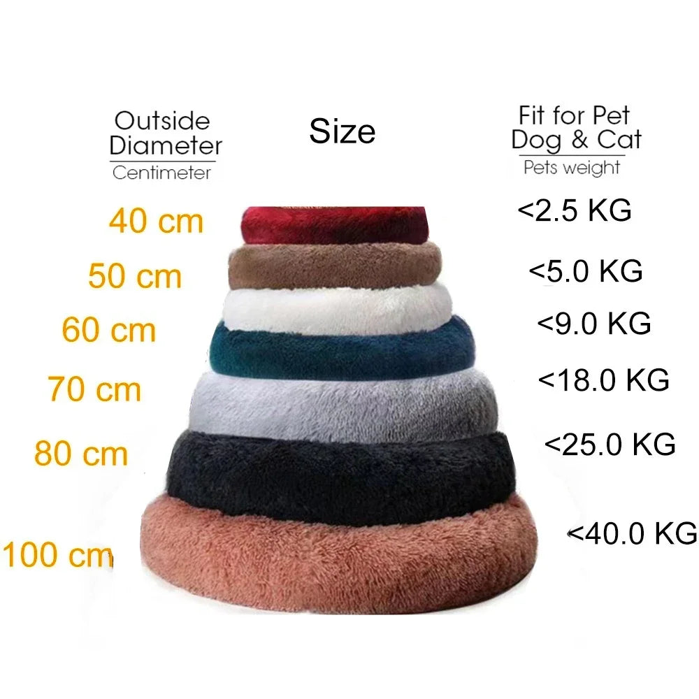 Cats Bed House Donut Round Sofa Supplies Winter Pet Accessories Warm Products Cushions Basket Kitten Mat for Cat Dog Beds