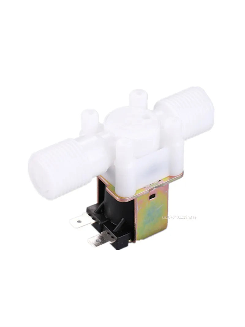 AC 220V DC 12V 24V 1/2" 3/4" Plastic Electric Normally Closed Solenoid Valve Magnetic Water Air Pressure Controller Switch