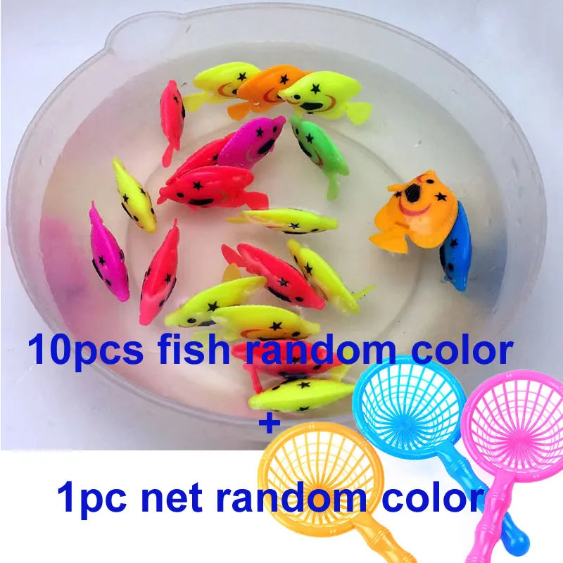 Children's 10Pcs/Set Kawaii Simulation Rubber Goldfish Baby Bath Water Play Games Toys for Kids Toddlers Bathing Shower Gifts