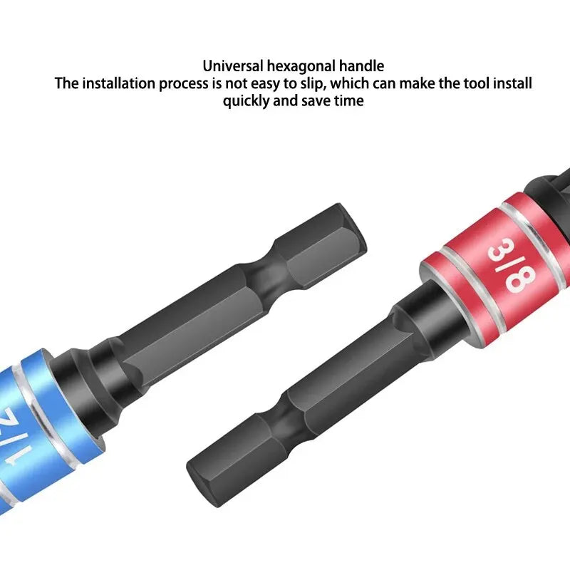 Bending Screwdriver Joint Black Hexagonal Handle Conversion Connect Rod 1/2 Square Head 3/8 Sleeve 1/4 Electric Tool Accessorie