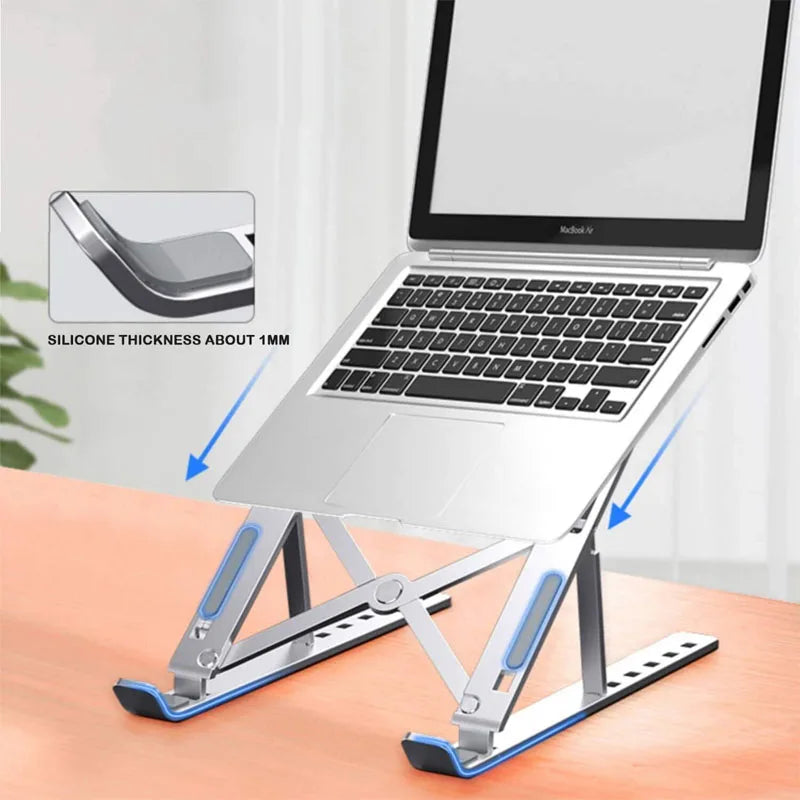 18" Laptop Stand Aluminum Alloy Cooling Stand Portable Folding Lifting Display Bracket Simple and Practical Laptop Stand Support