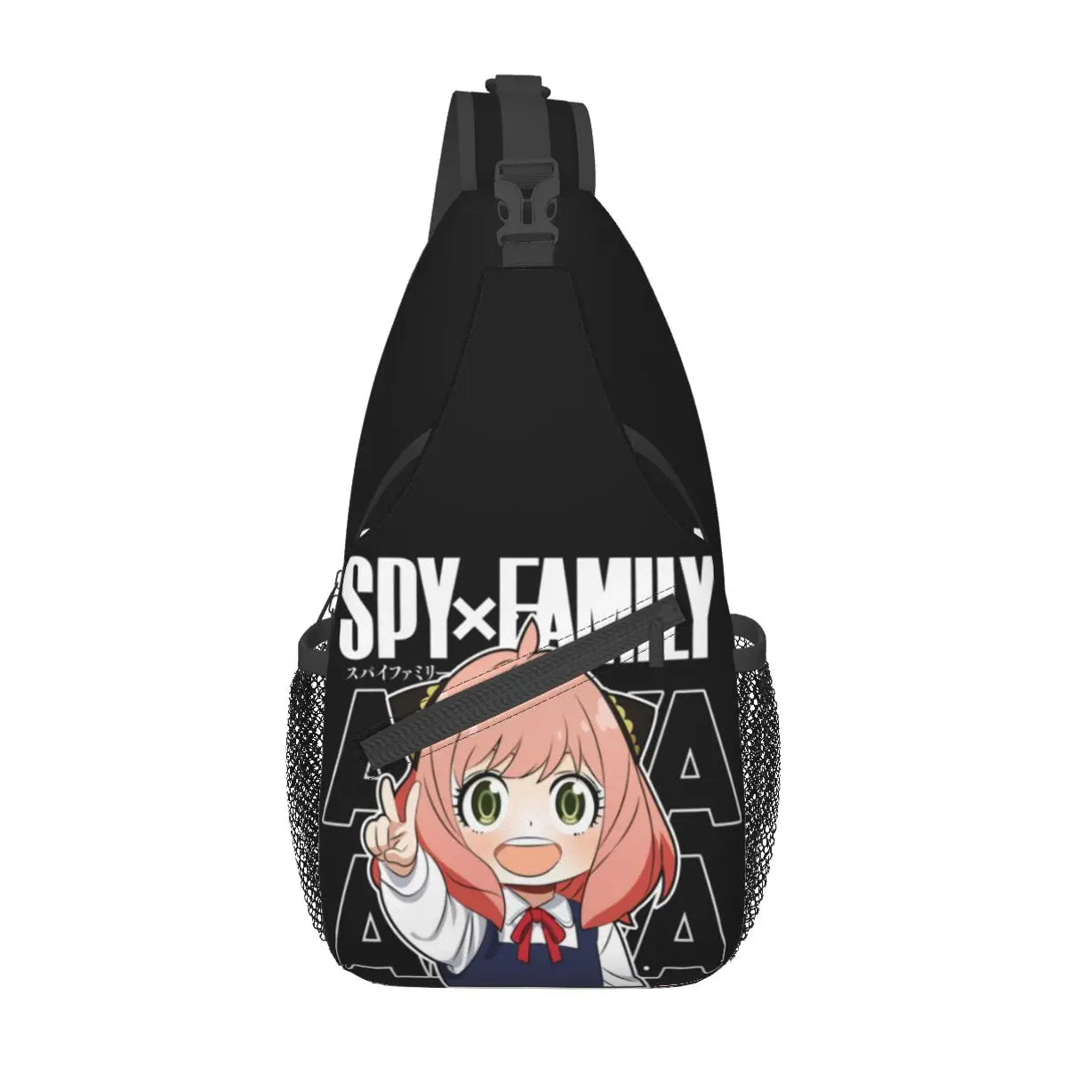 Anime Spy X Family Sling Bag Chest Crossbody Shoulder Sling Backpack Outdoor Hiking Daypacks Anya Forger Cute Pattern Satchel