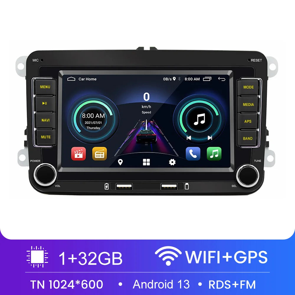 2 Din Car Radio Android11 Car Multimedia Player GPS WiFi Carplay For Volkswagen Skoda Octavia golf 5 6 touran passat polo Jetta