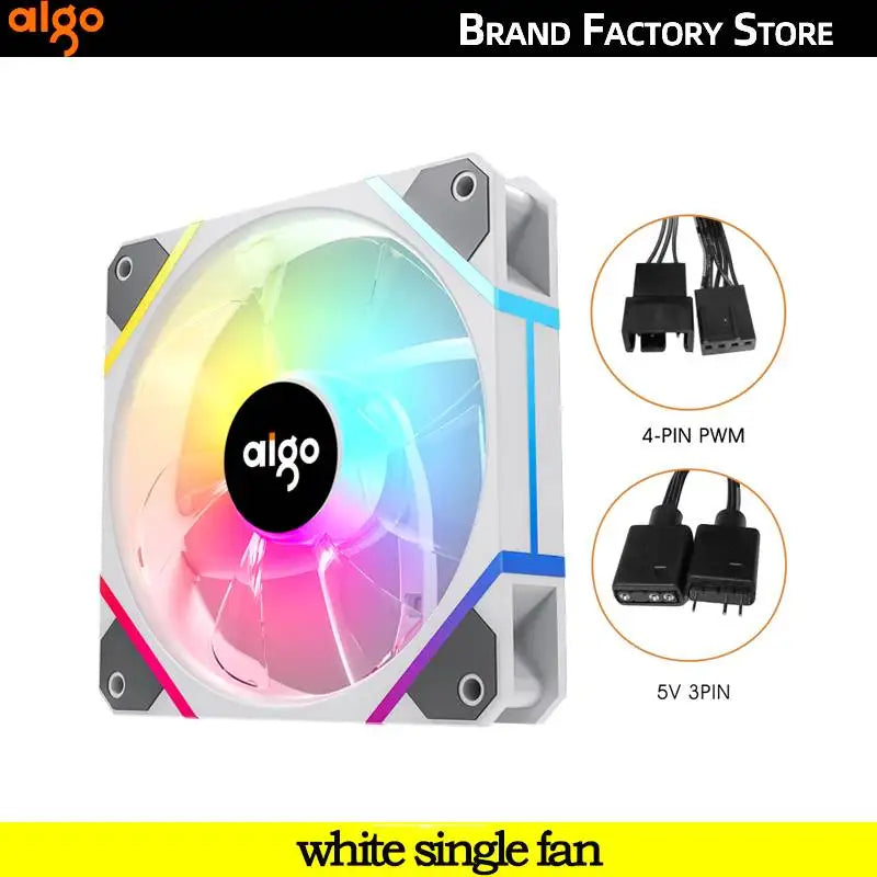 Aigo AM12PRO Rgb Fan Ventoinha PC 120mm Computer Case Fan Kit Water Cooler 4pin PWM CPU Cooling Fans 3pin5v argb 12cm Ventilador