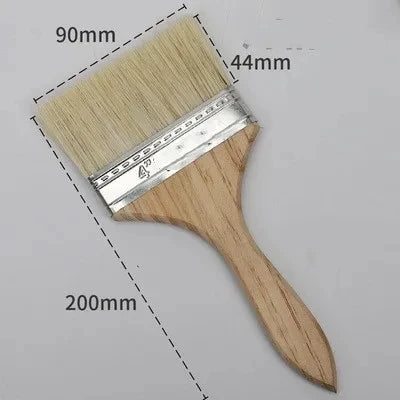 5pcs Paint Brush Wooden Handle BBQ Brush 1/2/4/5/6 Inch Soft Hair Painting Brushes for Wall and Furniture Paint Tool Set