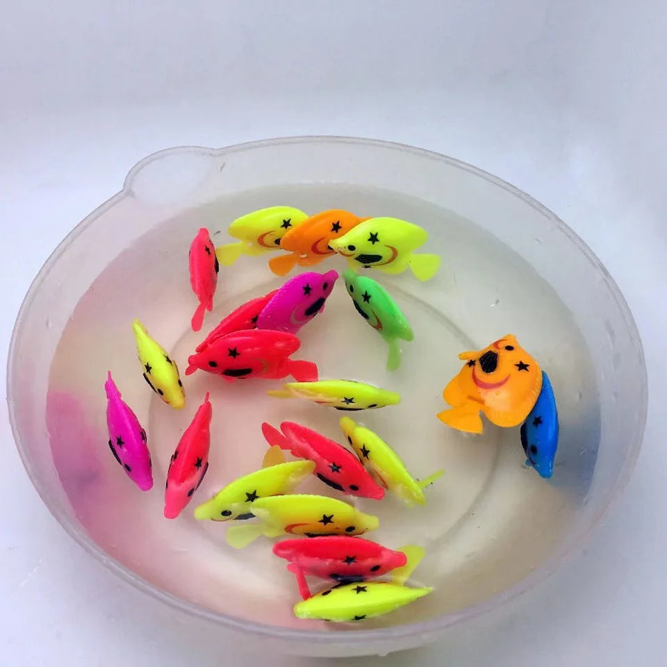 Children's 10Pcs/Set Kawaii Simulation Rubber Goldfish Baby Bath Water Play Games Toys for Kids Toddlers Bathing Shower Gifts