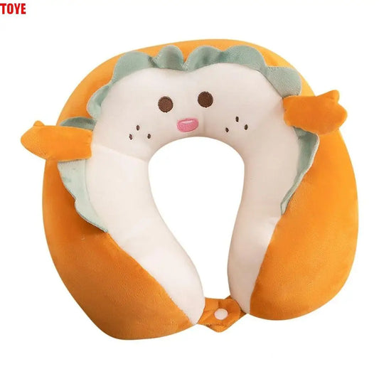 Cartoon Sunflower Travel Neck Pillow Slow Rebound Portable U-shaped Pillow Non-deformed Cotton Sleep Camping Pillow Noon Break