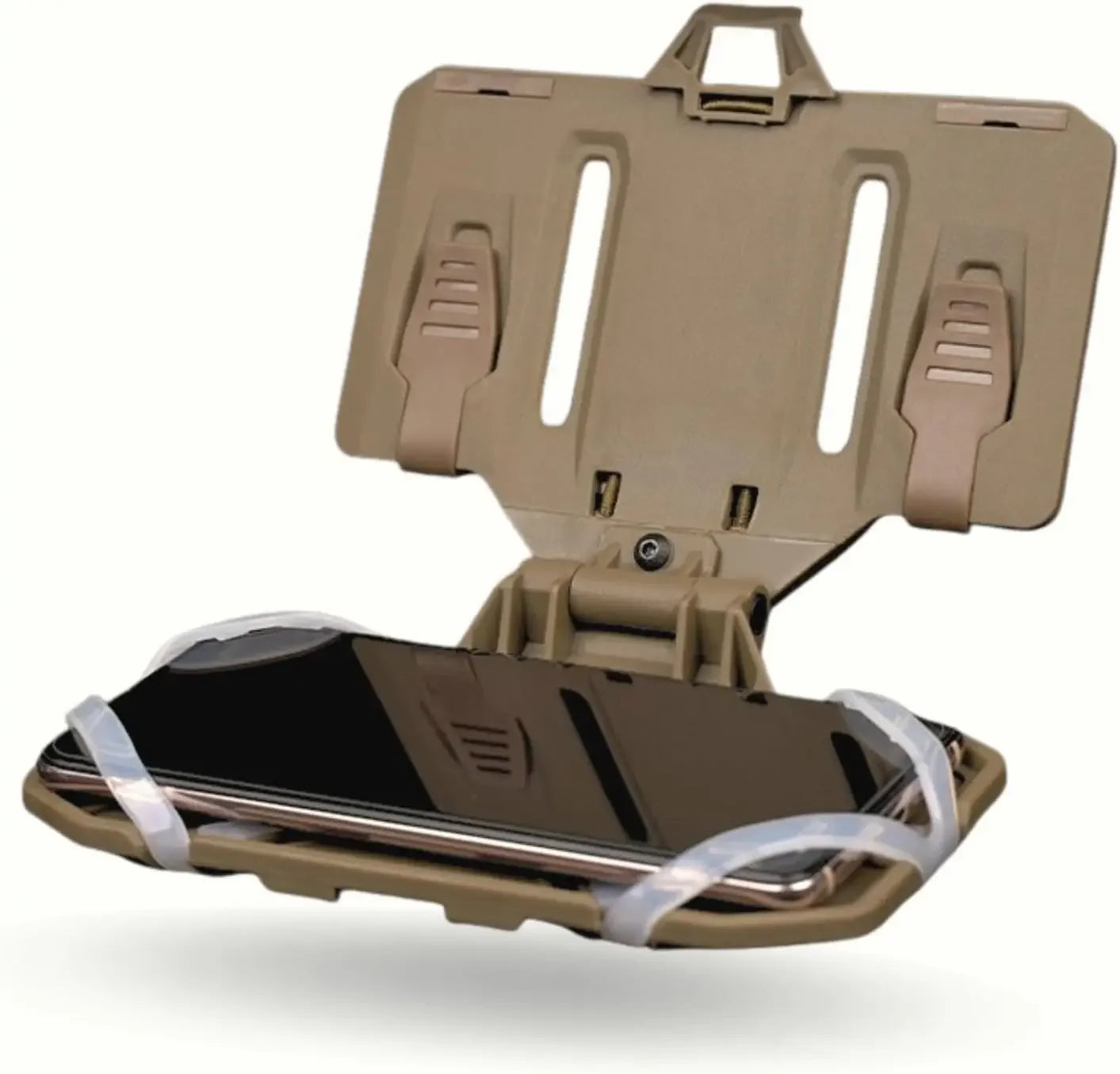 Airsoft Plate Carrier Molle Phone Carrier Outdoor Navigation Board, Quick Access Foldable Holder Vest Chest Rig Mount