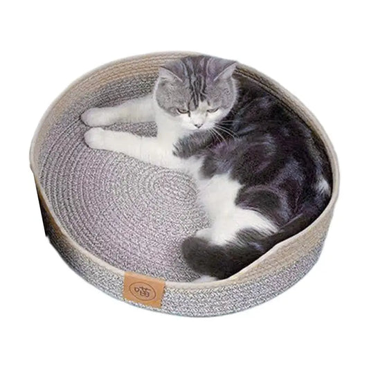 Cozy Cat Bed Warm Cat Bed Cotton Rope Kitten Bed Dog Calming Bed Washable Cat Sleeping Bed Pet Bed Dog Donut Bed For Indoor Cats