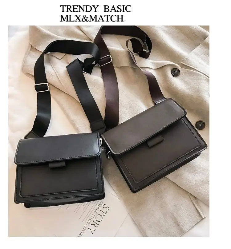 Classic Designer PU Leather Crossbody Bag for Women Travel Handle Handbag Fashion Shoulder Messenger Bag Ladies Small Flap Bag