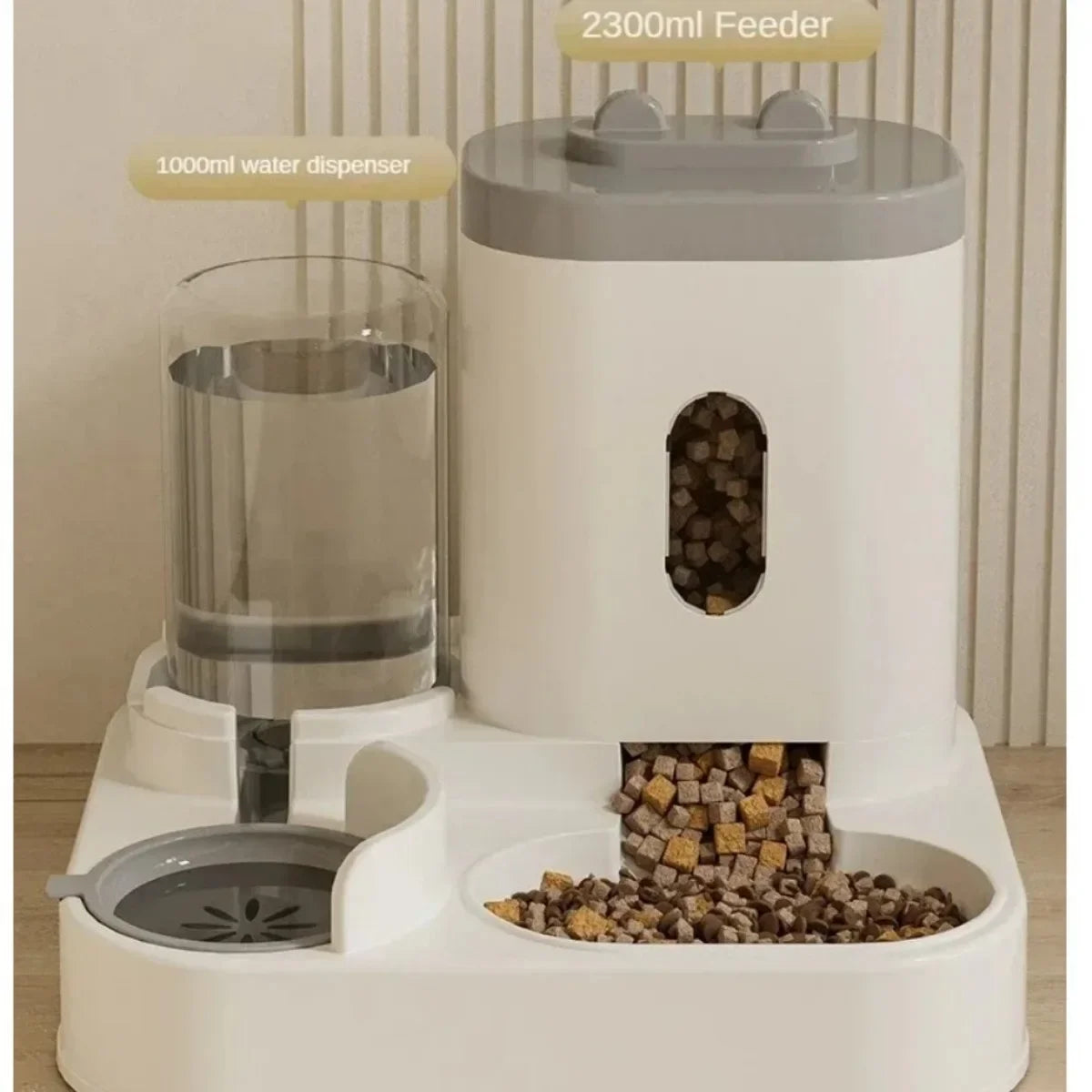 Automatic Feeder Cat Dog Food Bowl with Water Fountain Pet Large Food Storage Dispenser Container Puppy Pet Kitten Accessories