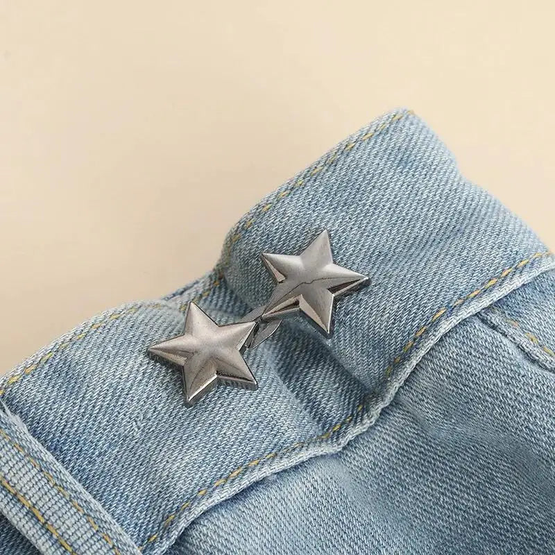 1Pcs Adjustable Clips for Pants Fastener Pants Pin Retractable Button Loose Button for Waist for Jeans Perfect Fit Reduce Waist