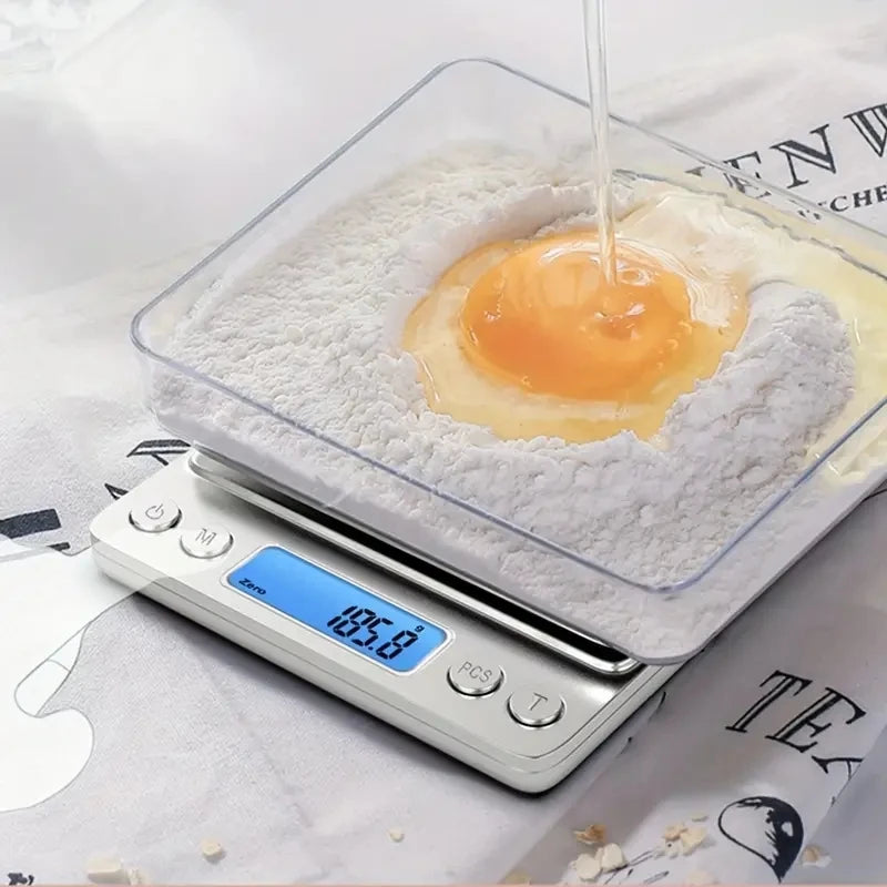 AccuWeight Digital Kitchen Scale Stainless Steel Food Scale with LCD Display for Precise Weighing of Cooking Ingredients Diet