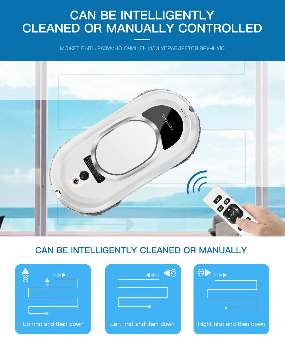 CHOVERY Robot Window Cleaner Window Cleaning Robot Smart Home  Robot Vacuum CleanerRemote Control Glass Cleaning Robots