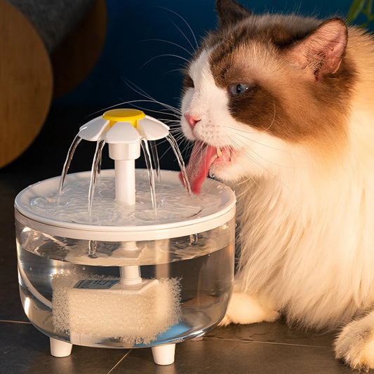 Cat Water Fountain USB Electric Mute Cat Drink Bowl Filter 1L Automatic Water Dispenser Cats Dog Drinking Dispenser Pet Supplies