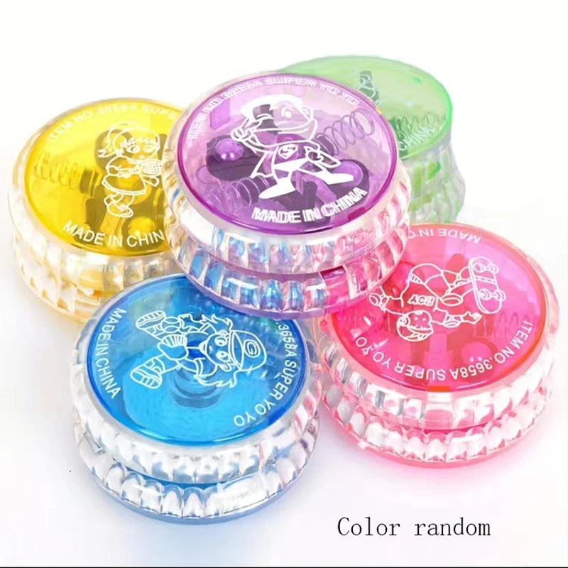 3Pcs Luminous Yo-yo Ball Pull Line Yoyo Ball for Kids Light Up the Fun Brighten Up Child's Playtime Children's Toys Random Color