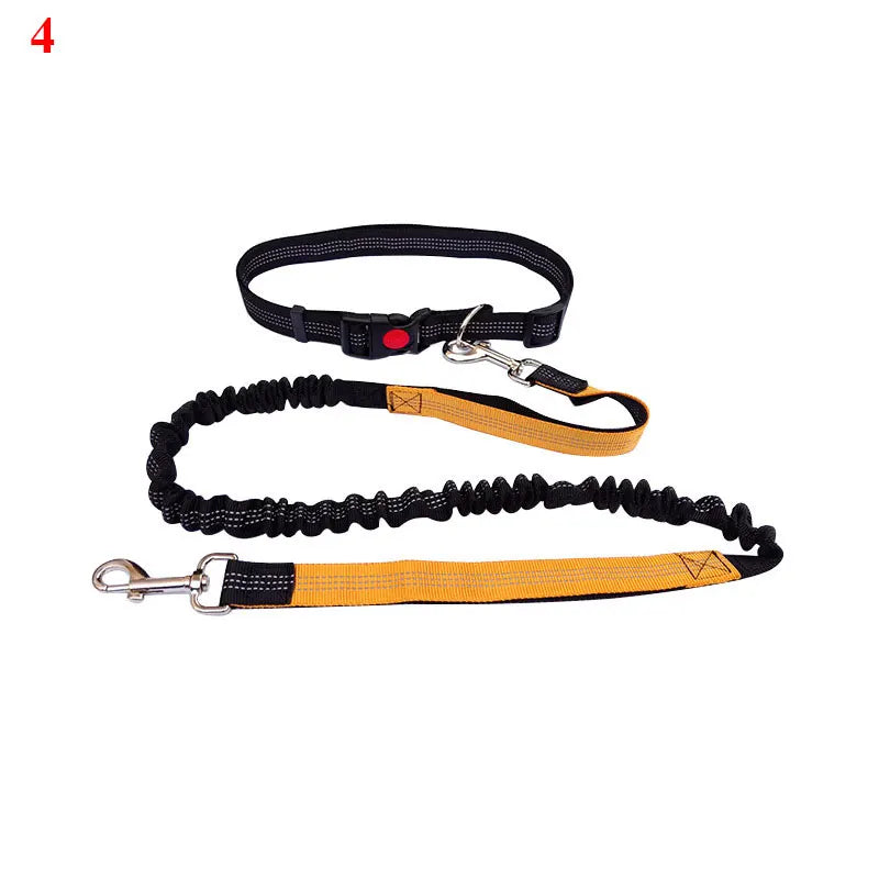 Adjustable Hand Free Dog Leash for Dog Pet Walking Running Jogging Dog leashes Waist Belt Chest Strap Traction Rope pet collars