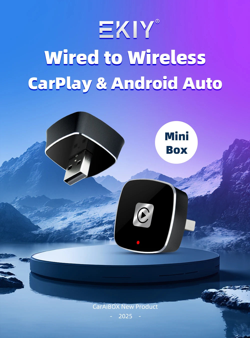 CarAIBOX 2in1 Wireless CarPlay Dongle Wireless Android Auto Box For Car Radio with Wired CarPlay