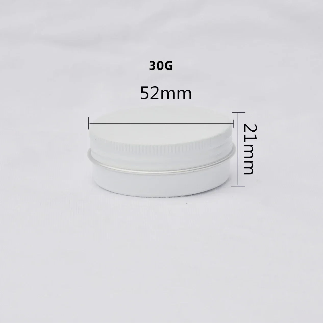 5/10/15/20/30/50/60/80/110/150g Aluminum Box Empty Lids Tin Cans Round Metal Ceam Jar Cosmetic Containers White Bottle Wholesale