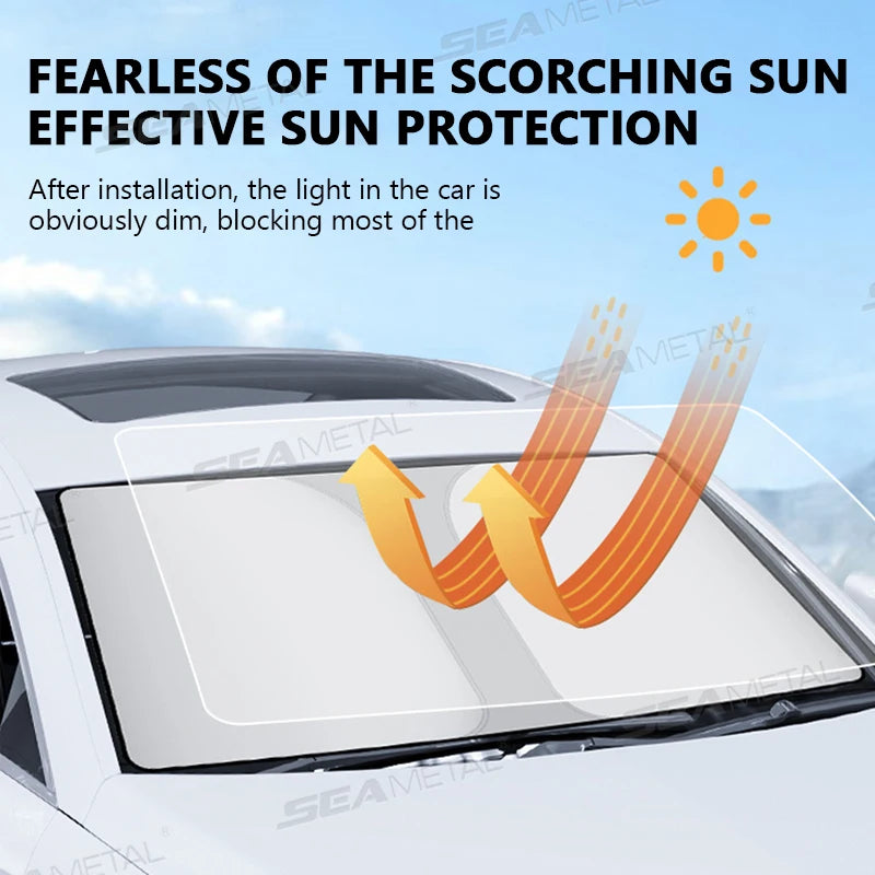 BLALION Car Windshield Sun Shade Blocks UV Ray Reflector Auto Window Sun Shade Visor Shield Cover Protector Foldable Parasol