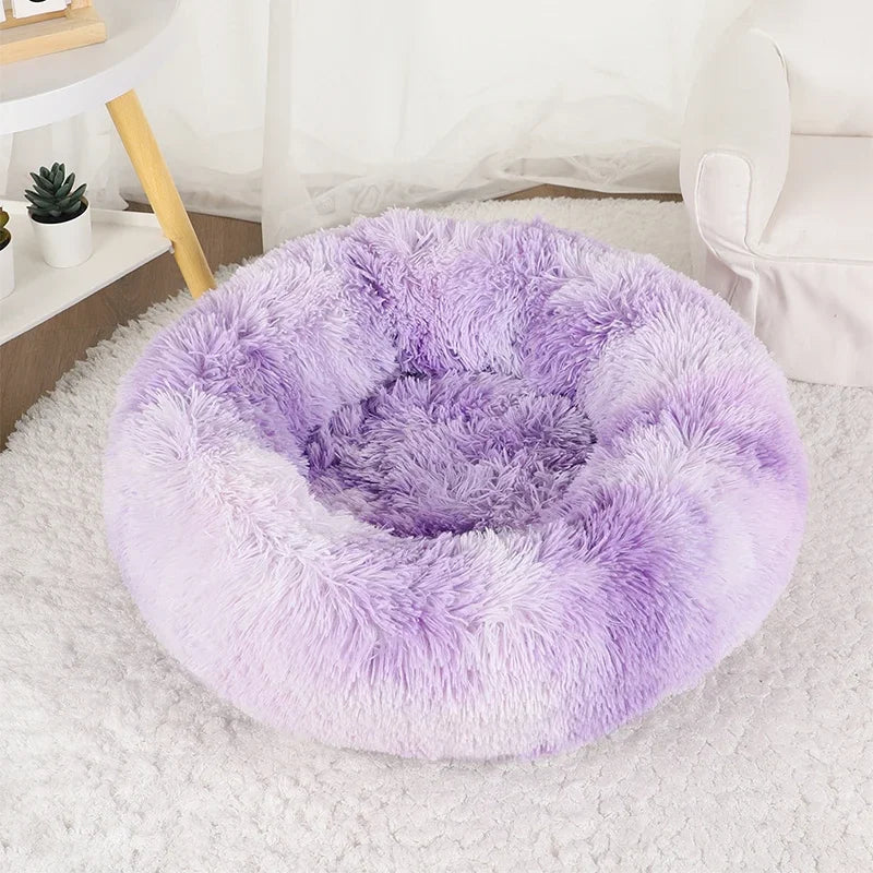 Cats Bed House Donut Round Sofa Supplies Winter Pet Accessories Warm Products Cushions Basket Kitten Mat for Cat Dog Beds