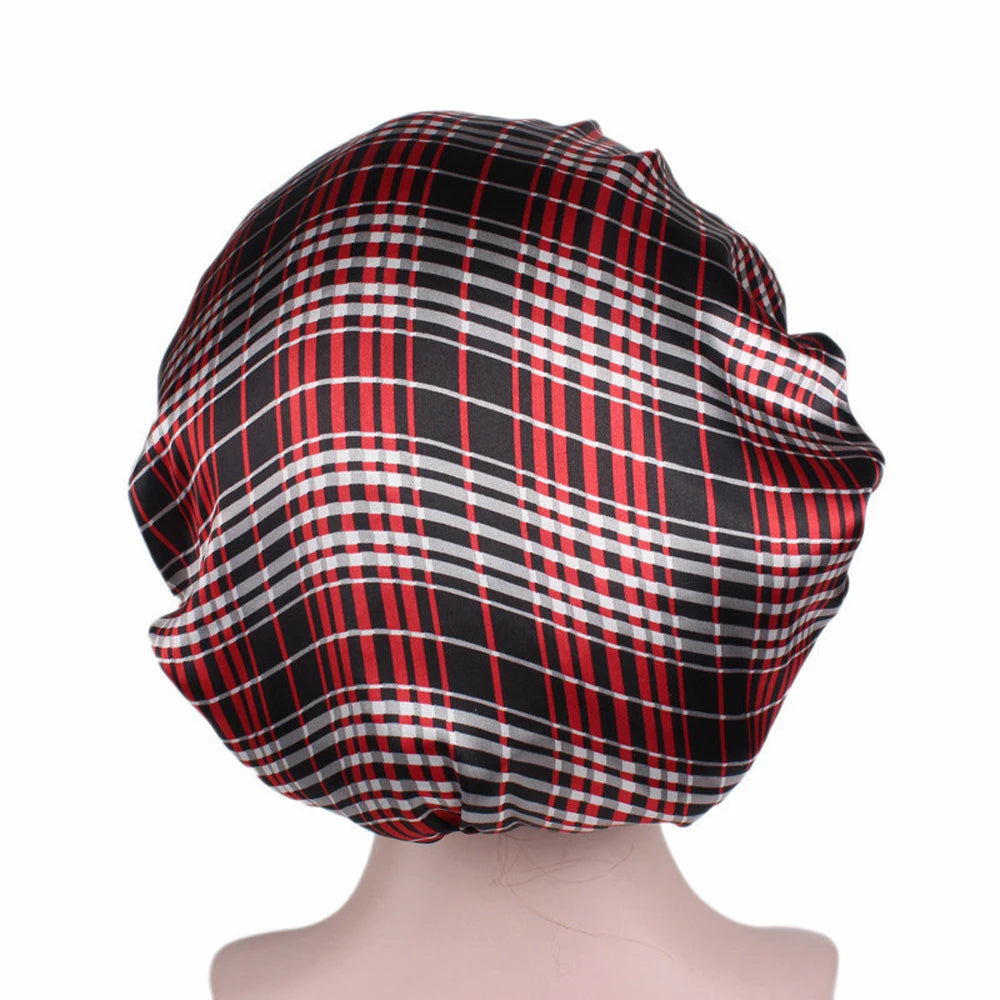 1 Pc Soft Night Sleep Hat Women Elastic Wide Band Fashion Hair Loss Cover Head Wrap Satin Bonnet  Beauty Chemo Caps Care