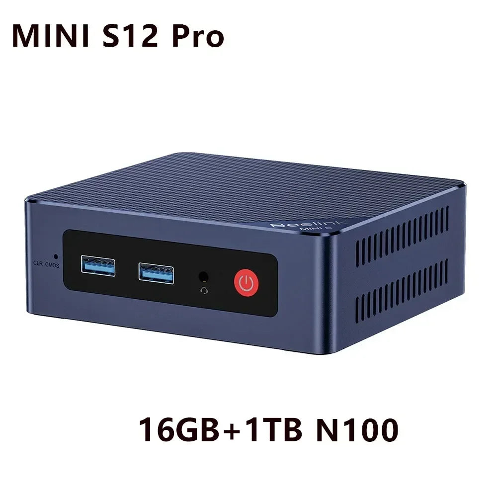 Beelink Mini S12 Pro Alder Lake N100 MINI PC DDR4 16GB 500GB WIFI6 BT5.2 Gamer Computer MINI S N5095 8GB 128GB EQ13 N200 Minipc