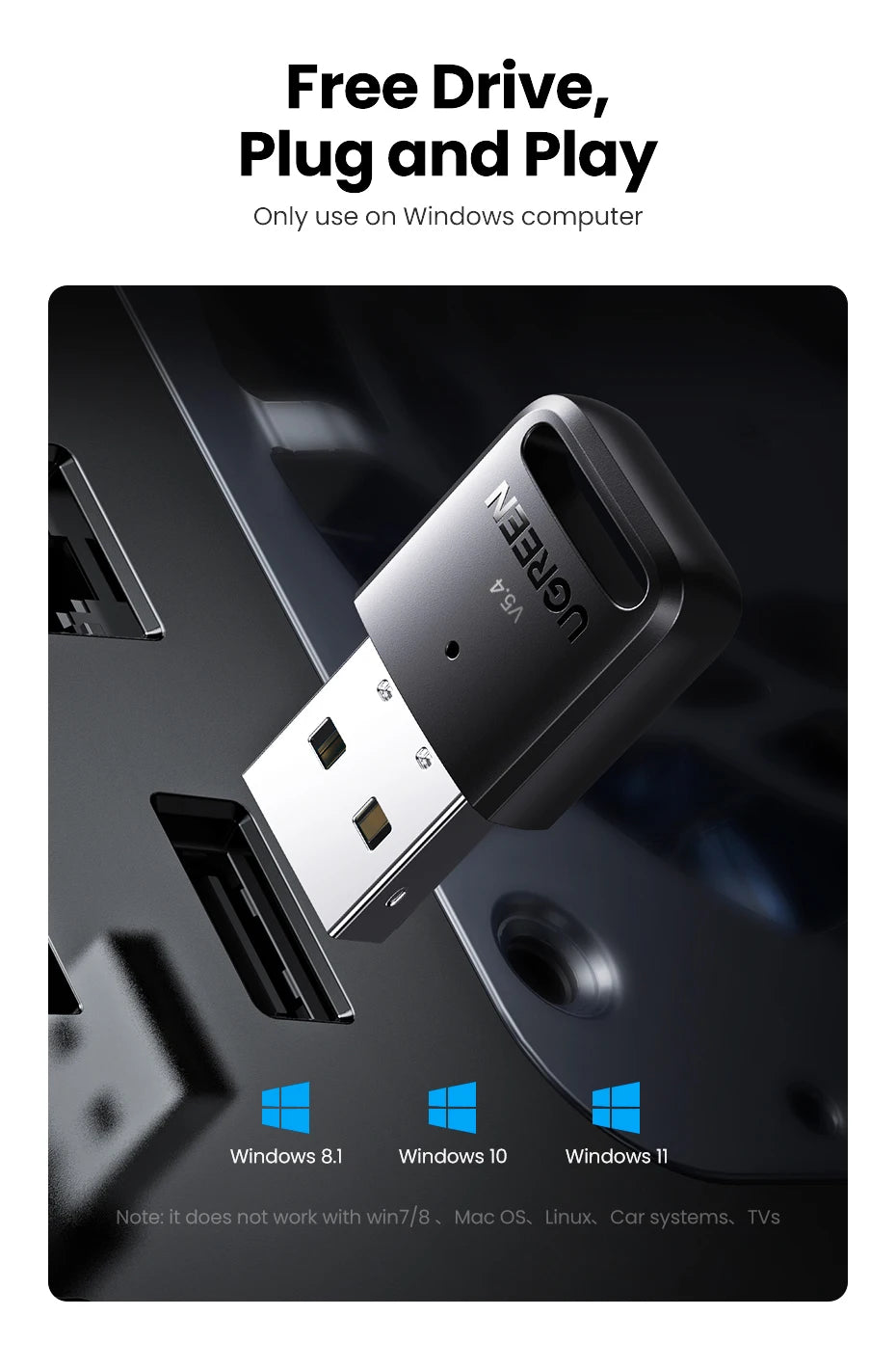 Bluetooth Adapter USB Bluetooth 5.4 for PC Dongle Adaptador Wireless Mouse Keyborad Music Audio Receiver USB Transmitter