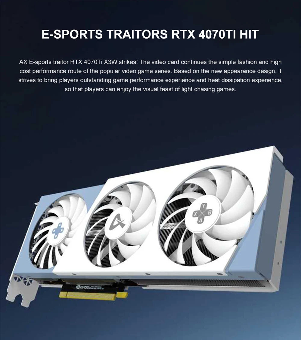 AX GAMING RTX 4070 RTX 4070Ti RTX3070TI RTX 3050 RTX 3060 RTX 3060ti RTX 4080 RTX 4060TI Graphic Card Video Cards placa de vídeo